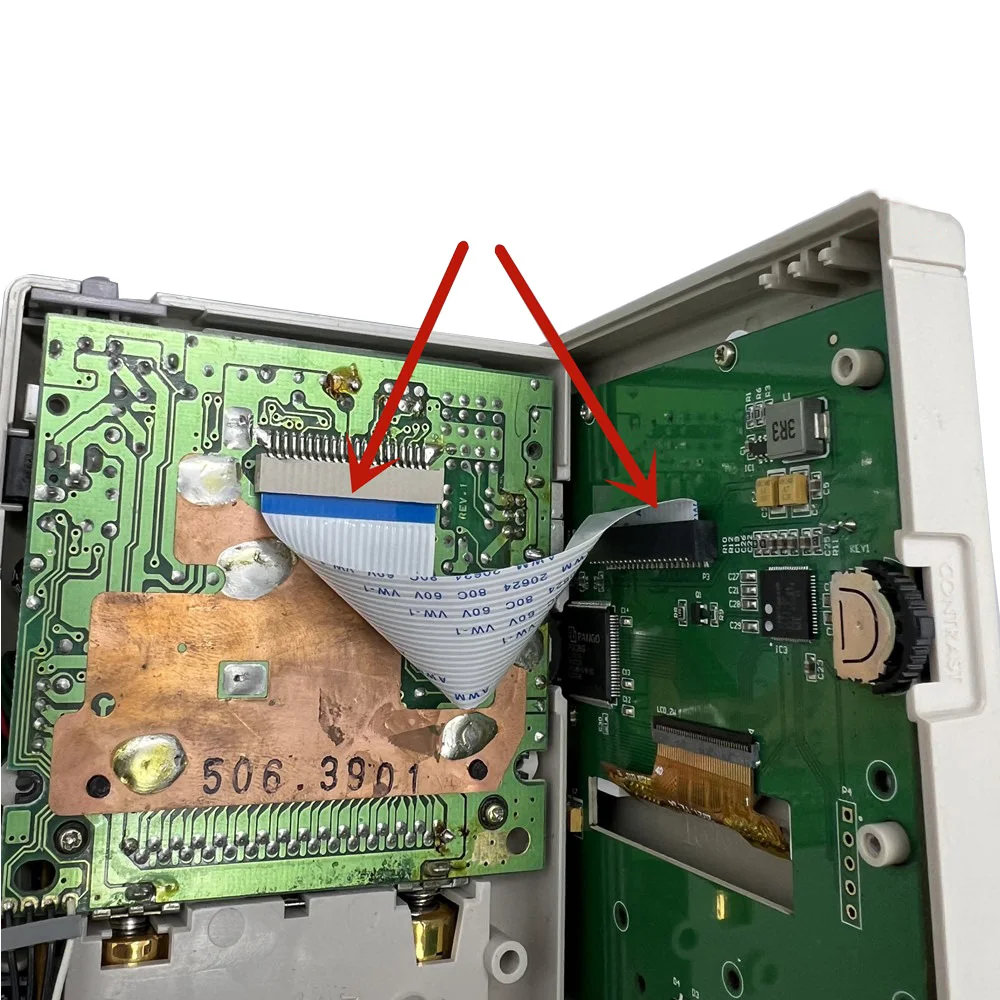 Фото 2,5-дюймовый IPS LCD-экран в оттенках серого для GameBoy GB DMG, оригинальный размер, идеально точное воспроизведение пикселей, высокая яркость, без необходимости резки корпуса. №3