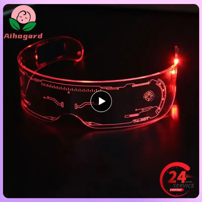 

Colorful LED Wire Luminous Glasses Neon Party Cool Light Up Visor Eyeglasses Bengdi Glasses Sense Of Technology Cycling Glasses