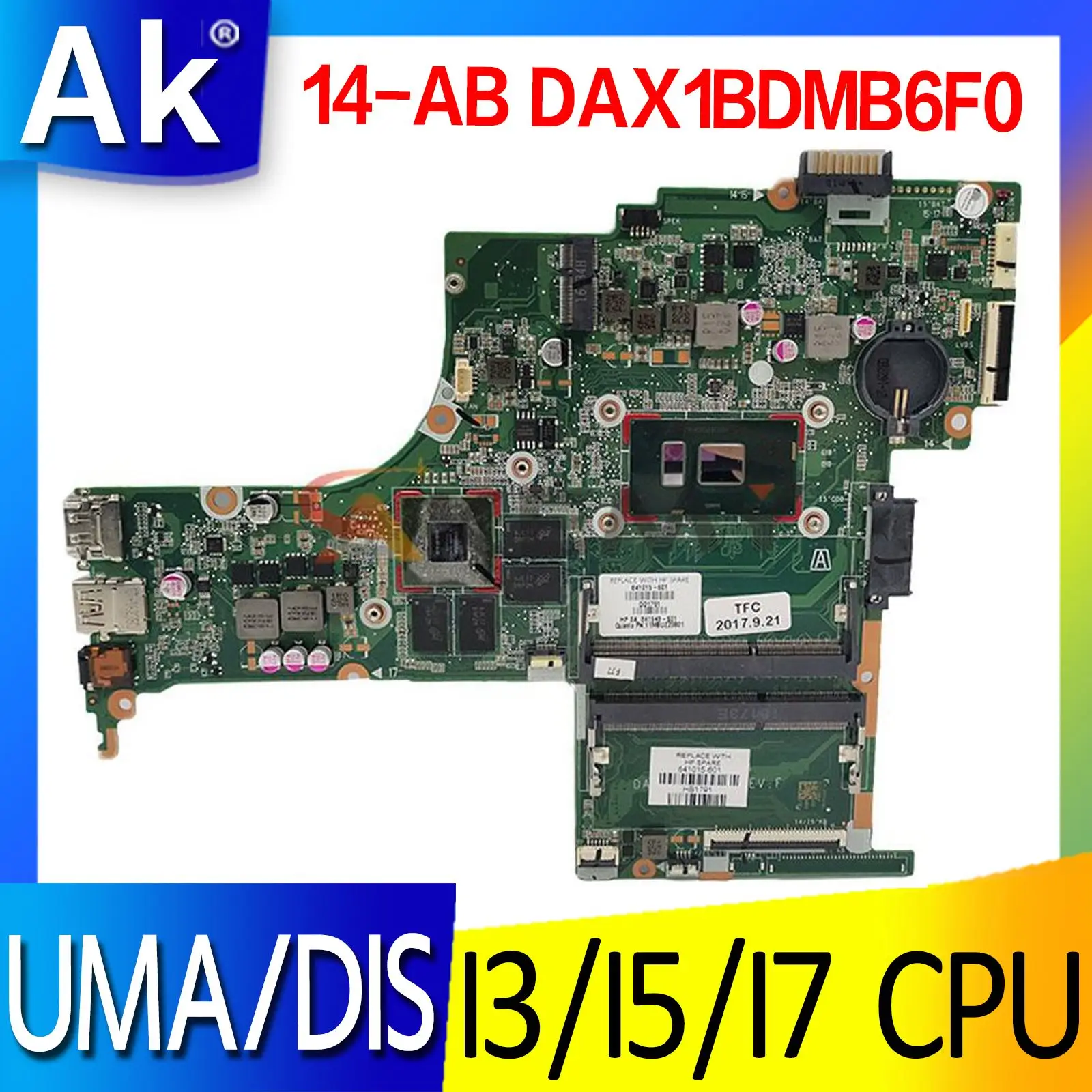   DAX1BDMB6F0   HP 14-AB   I3 I5 I7     810329-601 810329-001