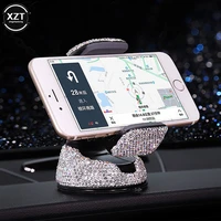 3 in 1 crystal rhinestones 360 degree car phone holder for car dashboard auto windows and air vent universal car phone stand
