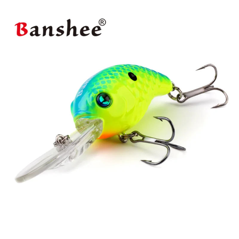 Banshee 50mm 10g Round Bill Crankbaits Bass Fishing Lure Wobbler Fishing Bait Diving Crankbaits Wobbler Lure