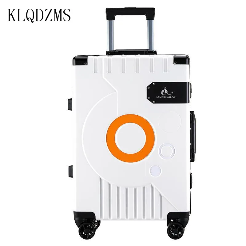 KLQDZMS Student Trolley Case New Silent Universal Wheel Suitcase 20 Inch Portable Boarding Case Niche Design