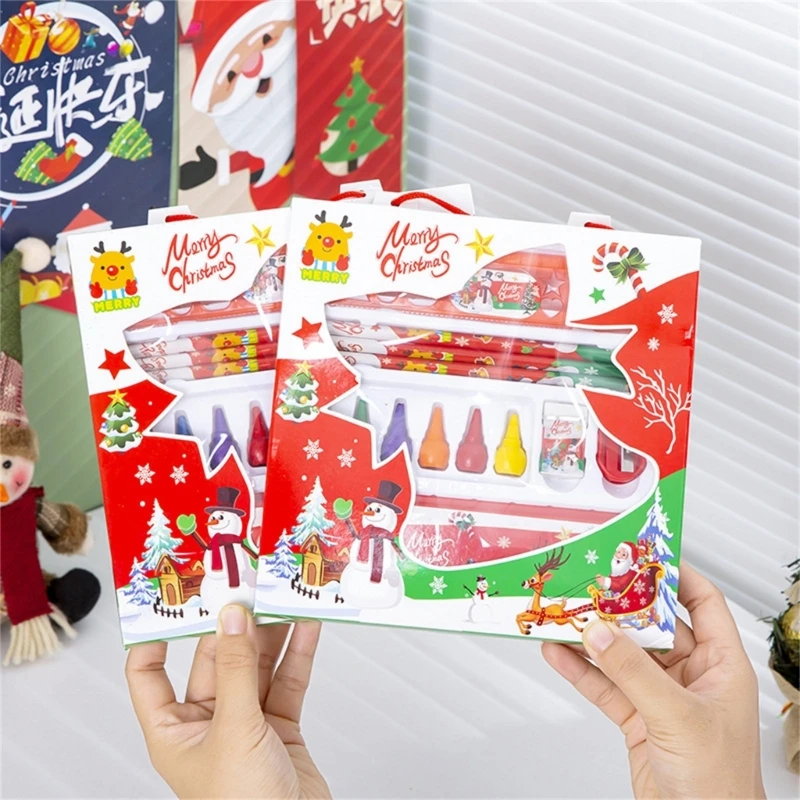 Рождественский тематический школьный набор канцелярских принадлежностей для