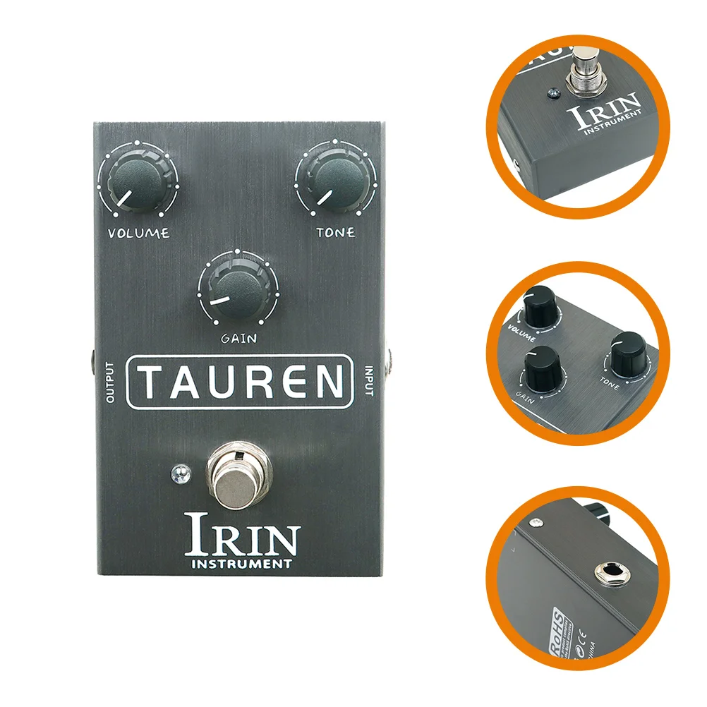 

Irin Electric Guitar Effector Drive Pedal Analog Distortion Overload Reverb Single Block Monoblock