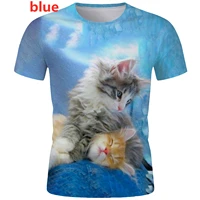 personality cool 3d cat printed t shirts menwomen summer fashion printing graphic tee shirt unisex short sleeve t shirt