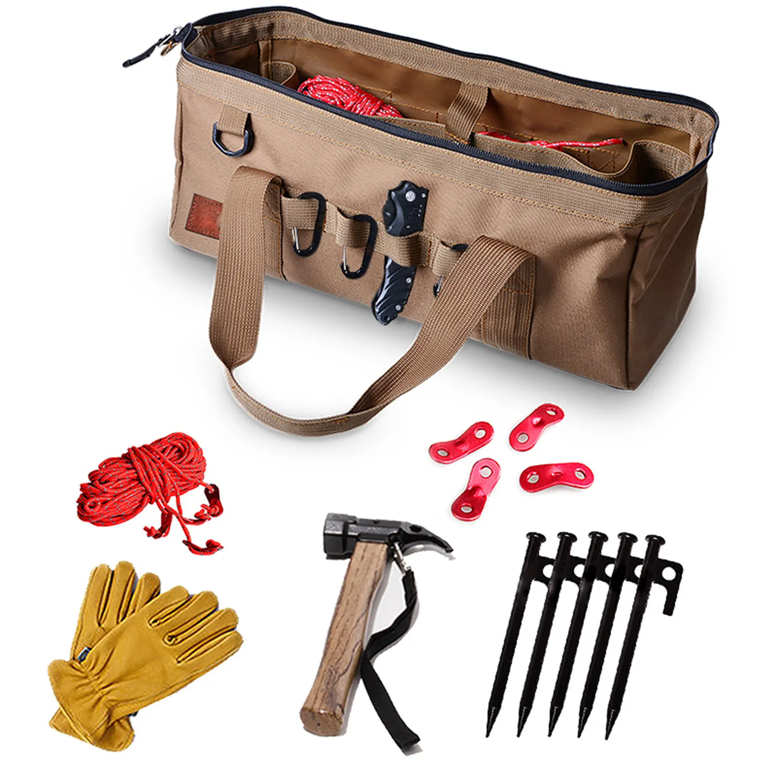 

Tool Storage Bag Multiple Purpose Carry Bag Large Capacity Camping Accessories Tool Bag Sundry Box Outdoor Tent Peg Nails Bags