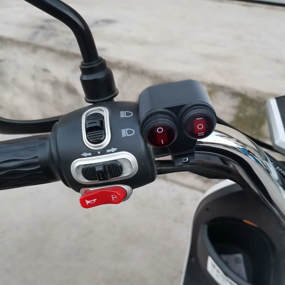 Переключатели на руль мотоцикла 7/8 дюйма 22 мм водонепроницаемые 2 файла + 3 фары