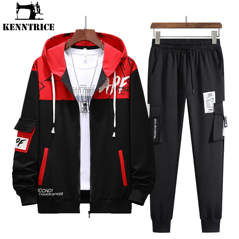 Kenntrice Men'S Tracksuits Zipper Spring Track Suit Set Men Sports Suits For Man Sportswear Jogging Sweatsuits Jacket Sets