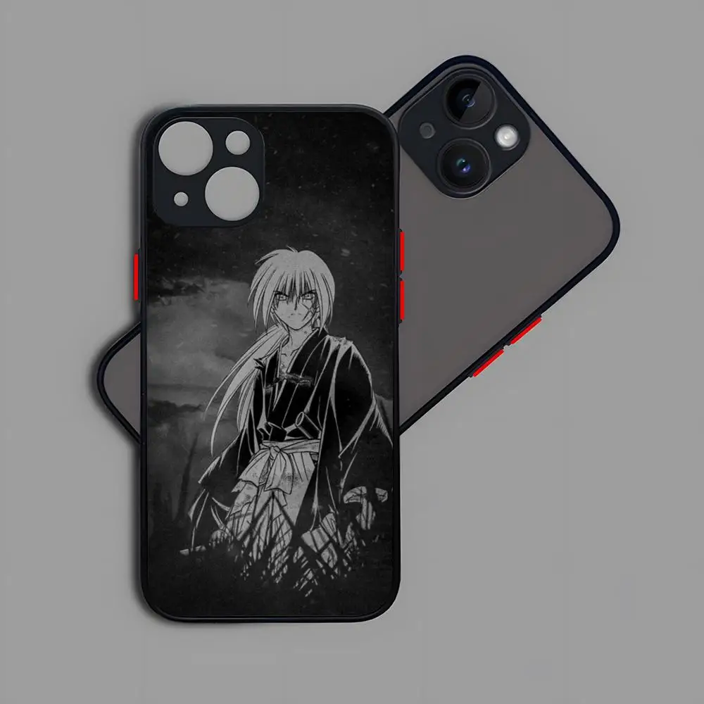 Чехол для телефона Potdemiel-Himura Kenshin матовая прозрачная задняя крышка iPhone 16 15 14 13 12 11