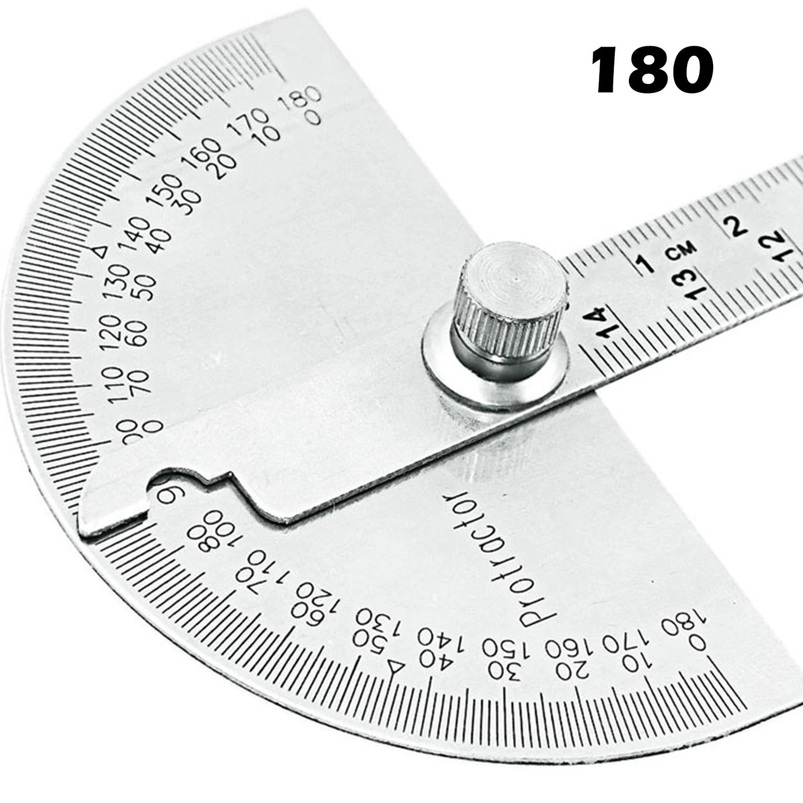 

Stainless Steel 180 Protractor Angle Meter Measuring Ruler Rotary Mechanic Tool Ruler Protractor 145mm Angle Ruler