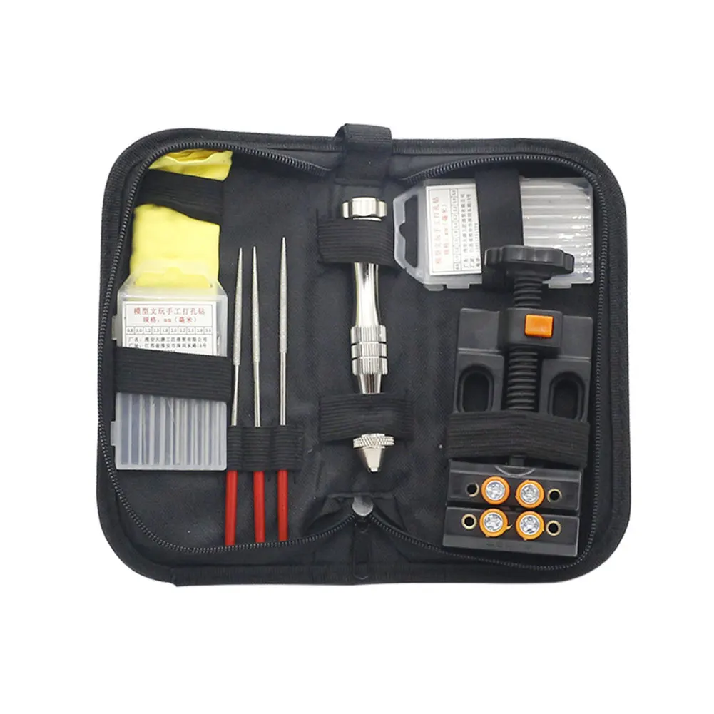 

Cloth Accurate Metal Polishing Storage Bag File Deburrers Jeweler Woodworking Hand Drill Bit Set Twisted With Pliers Workbench