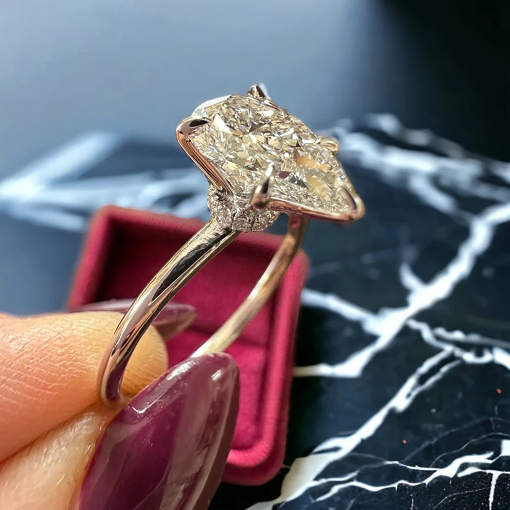 1 5-2 0 карата грушевидной огранки E VS1 14-каратное желтое золото с бриллиантом