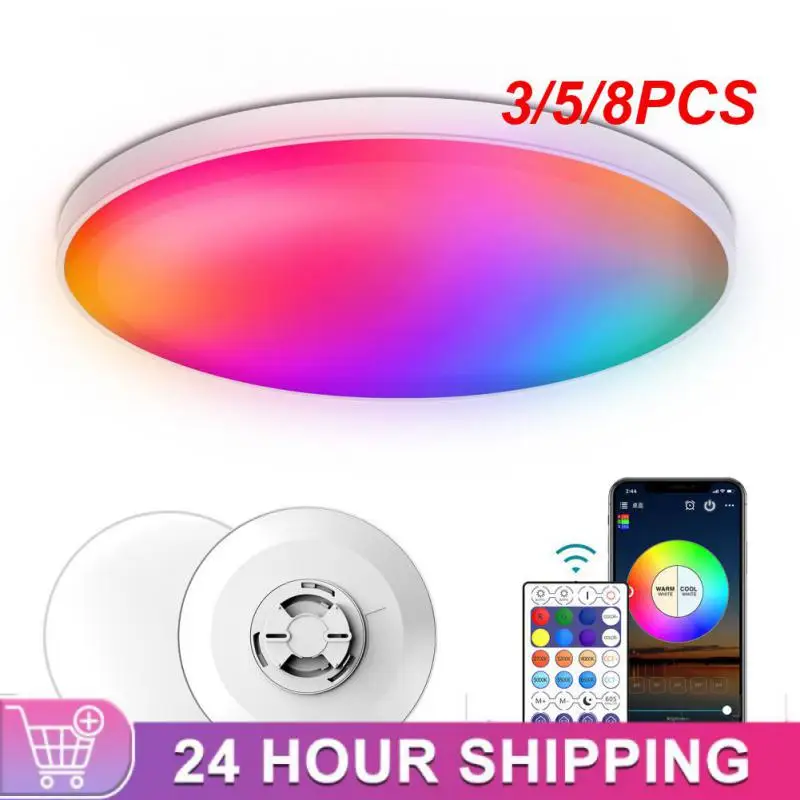 

3/5/8PCS Voice Control Wifi Smart Led Ceiling Light Works With Alexa Google Assistant Smart Light Rgb Dimmable Led Lamp