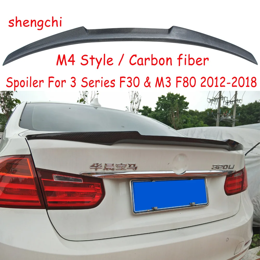 

F30 M4 стильный спойлер из углеродного волокна для BMW 3 серии M3 F80 задний бампер губы крыло 2012-2018 320i 318d 316d 328i 335i
