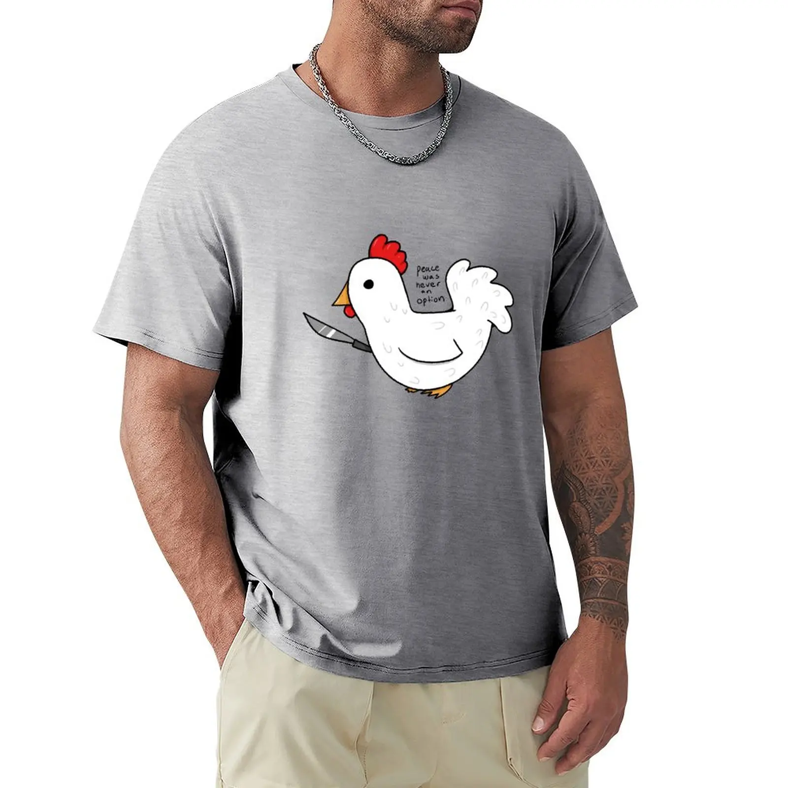 Футболка с надписью Peace was Never an Option Cucco kawaii одежда больших размеров летний топ