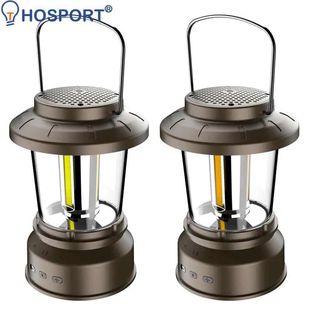 

Retro Kerosene Lamp Outdoor Bluetooth-compatible Speaker Light Tent Camping USB Rechargeable Portable Home Emergency Flashlight
