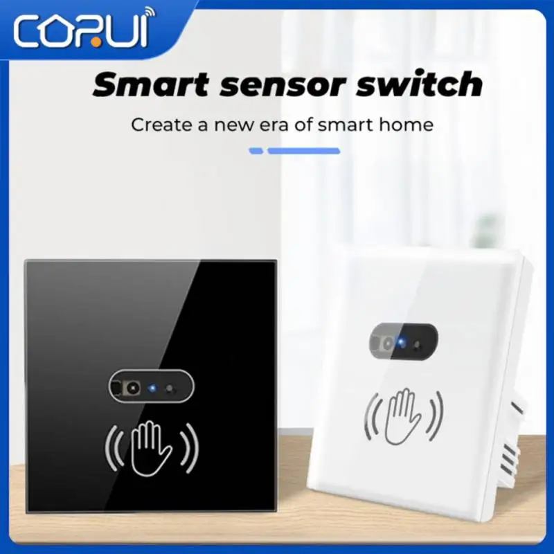 Купи CORUI Smart Wall Light Switch Glass Panel Infrared Human Body Inductive Switch Smart Home Interruptor Inteligente Switch за 711 рублей в магазине AliExpress