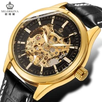 mens watch tourbillon hollowed out digital fully automatic mechanical watch belt luminous milan belt mens watch wholesale