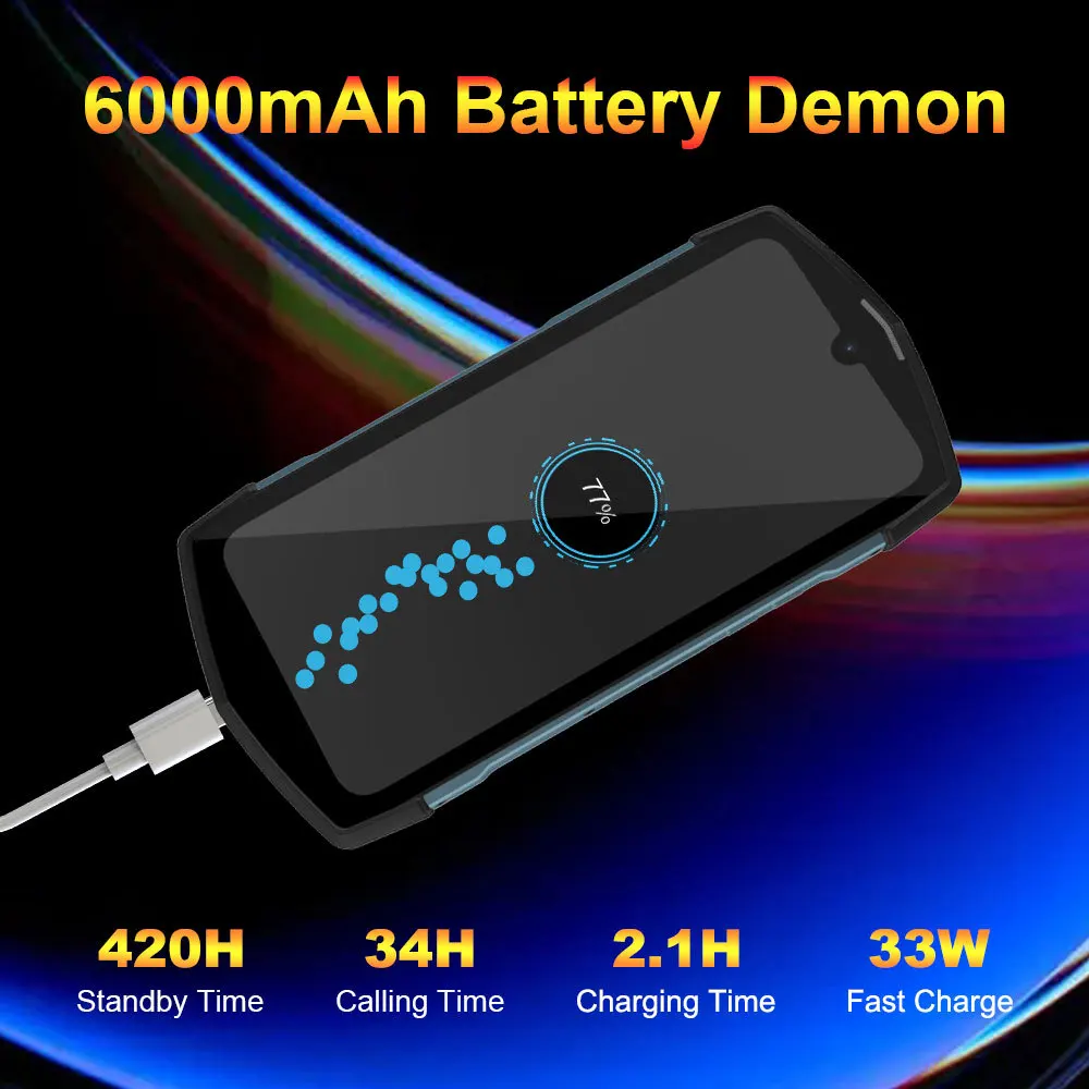 Unihertz TickTock Rugged Smartphone 5G Network Waterproof Cellphones Android 11 Dual Screen Large Screen Mobile Phone 6000mAh