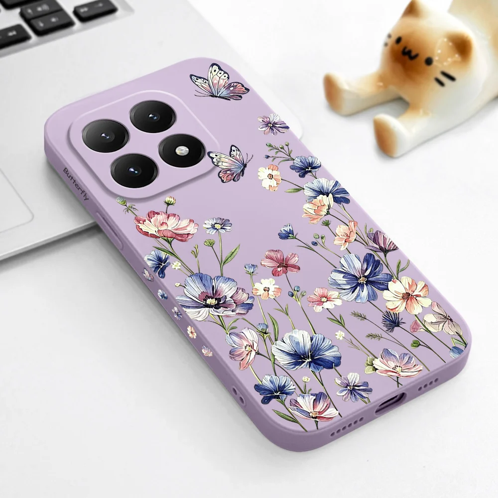 Фото Чехол для телефона Butterfly Hush для Xiaomi Poco X8 M8 F8 X7 M7 F7 X6 M6 F6 X5 M5 F5 Pro Max Ultra 4G 5G, мягкий силиконовый чехол. №1