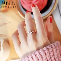 oyjr kpop butterfly ring for women fashion jewelry finger ring rose gold color alian%c3%a7a de namoro birthday gift for girlfriend