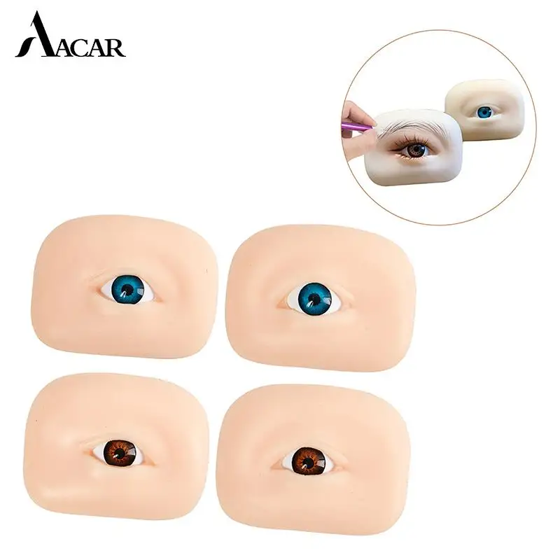 1pcs Left And Right Reusable 5D Silicone Eyebrow Tattoo Practice Skin Eye Makeup Training Skin Tattoo Permanent Makeup Lips Mold
