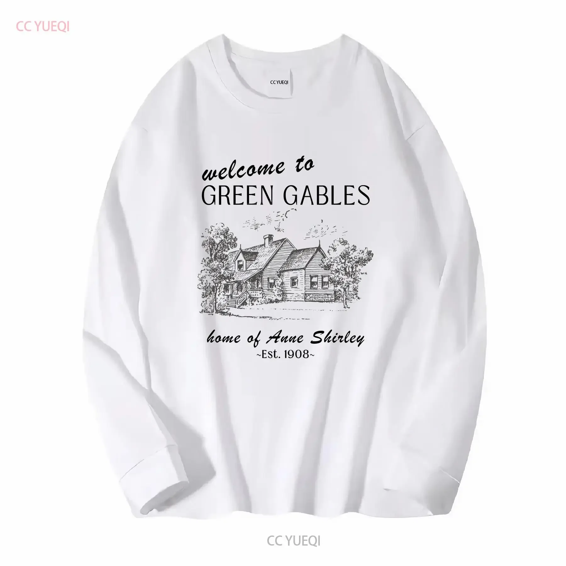 Фото Футболка Anne Of Green Gables Shirley Gilbert Blythe Bookish Merch Kindred Spirits Cottagecore Light Academy с круглым вырезом винтажная №2