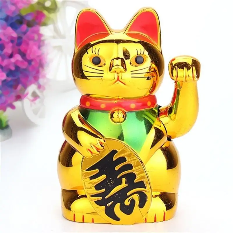 

1 шт. китайский счастливый богатство Электрический машущий Кот Манеки Золотой Кот