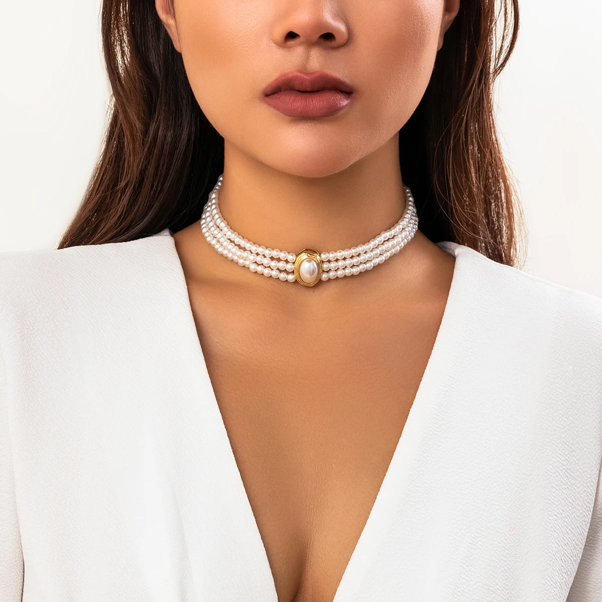 Ожерелье из искусственной жемчуга PuRui