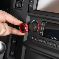 for hummer h2 2003 2007 aluminum alloy silverred car air conditioner switch knob ring button trim cover car accessories