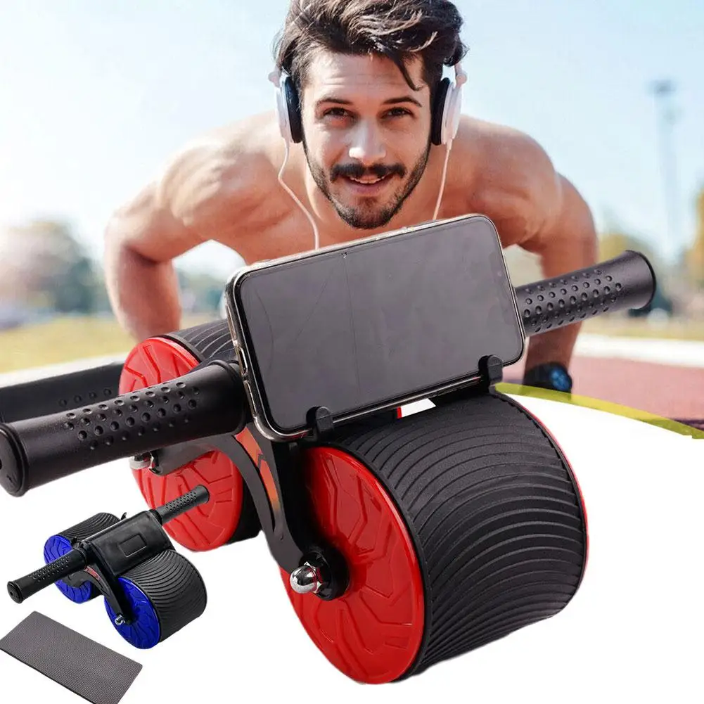 

Abdominal Muscle Training Wheel With Kneeling Pad Arm Muscles Bodybuilding Slimming Tool For Gym Sports T0W2