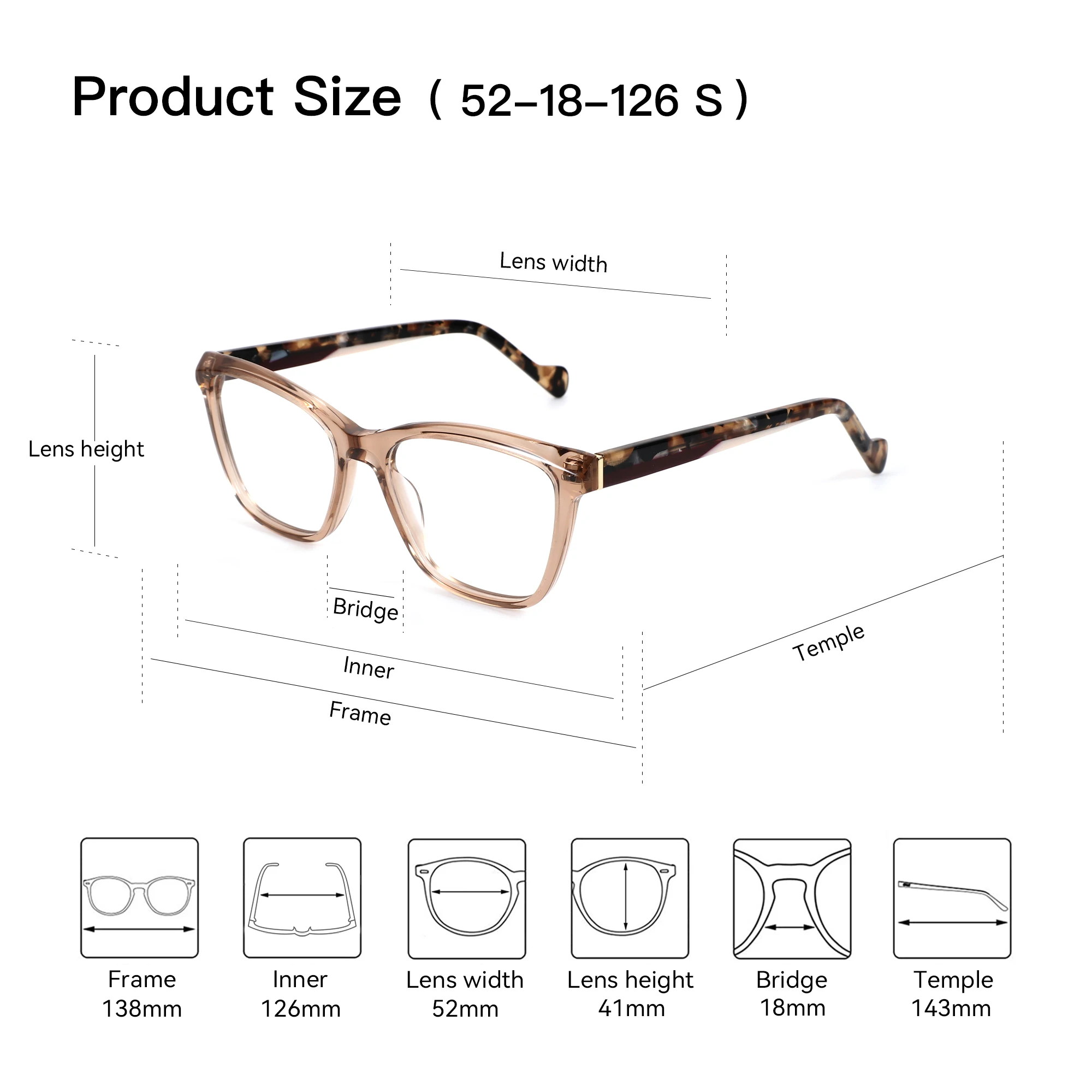 Фото Очки BLUEMOKY из ацетата для женщин, фотохромные, с защитой от синего света, оптические линзы с индивидуальным рецептом, очки по рецепту №5