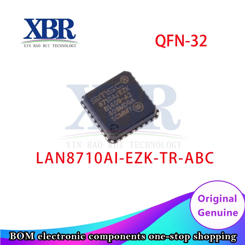 

5 Pcs LAN8710AI-EZK-TR-ABC QFN-32 Ethernet IC MII/RMII 10/100 Eth Ethernet Transceiver