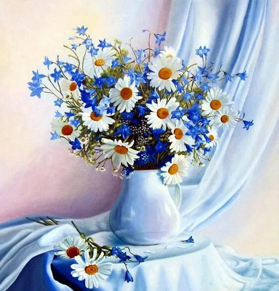 

New Design Flower Diy Round embroidery diamond painting kits canvas cross stitch 5d living room decoration pintura