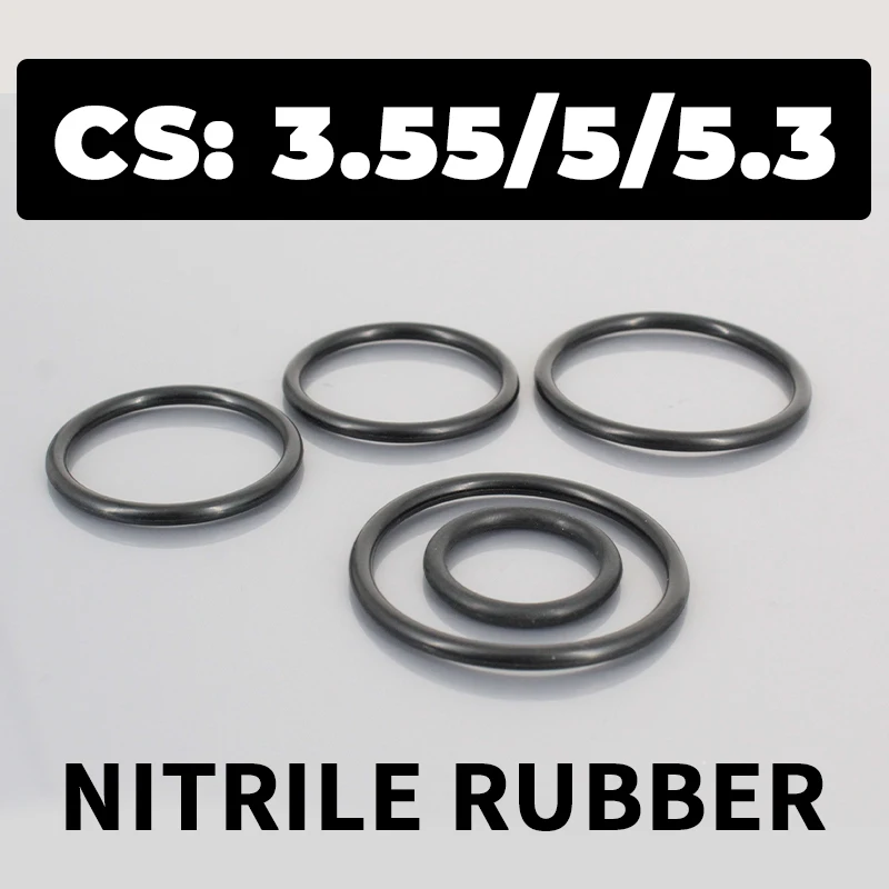 Толщина 3,55/5/5,3 мм, уплотнительное кольцо, поперечная секция CS NBR, уплотнительная прокладка из нитриловой резины, резиновое кольцо шайбы, оптовая продажа по спецификации