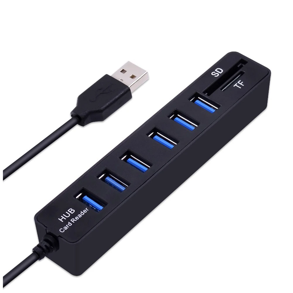 

Адаптер-расширитель для USB 2,0, Разветвитель USB 2,0, USB-концентратор для SD/TF-карт