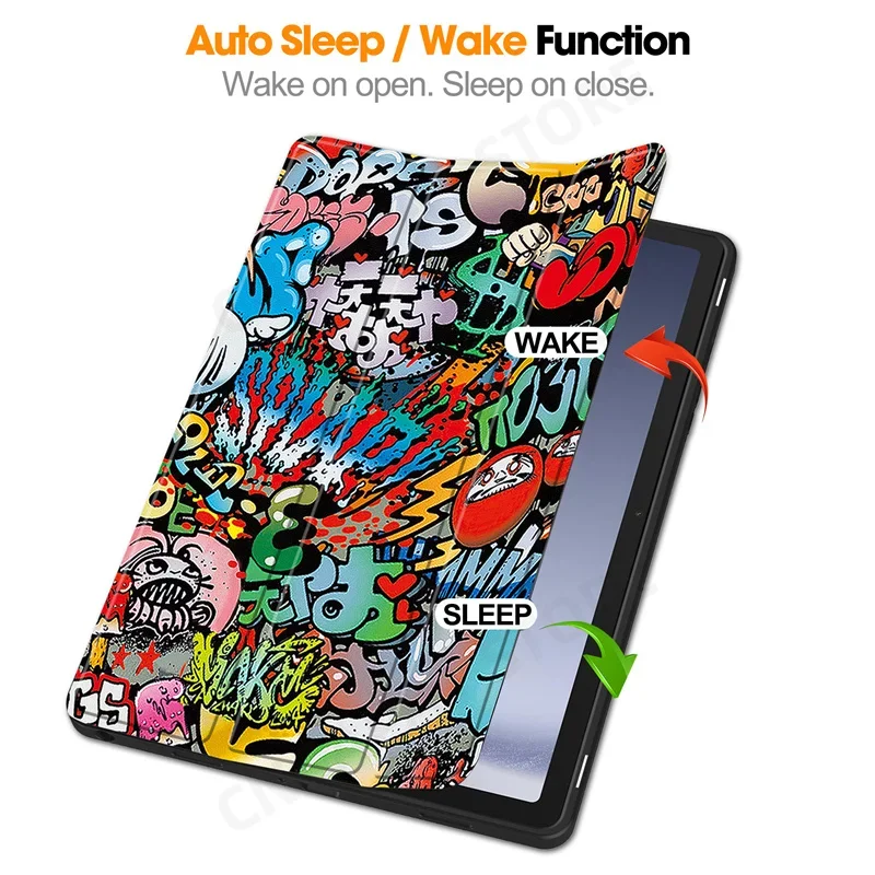 Чехол для Samsung Tab A9 Plus умный чехол 11 дюймов с держателем карандашей Galaxy +