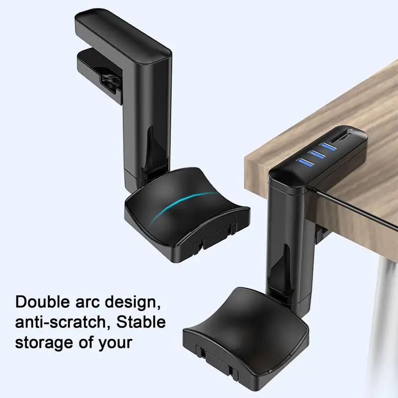 

Поворотный кронштейн для наушников ПК с держателем для гарнитуры с USB-портами