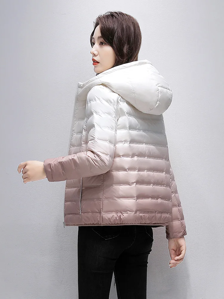 Легкий короткий пуховик Duck женская новинка 2024 модная популярная зимняя тонкая