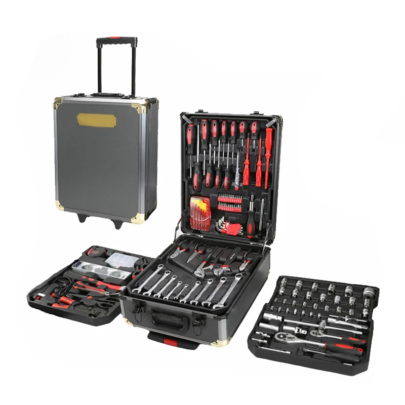 

186 PCS Professional Aluminum Case Hand Tools Set Socket Wrench Tools Set