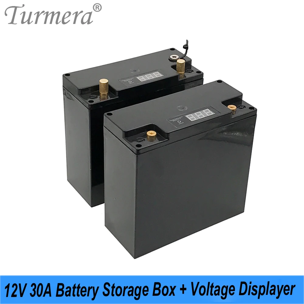 

Turmera 12V 30A UPS Lifepo4 Battery Box with Voltage Display DC Charging Port Customize Can Max. Build 20Pieces 32700 Batteries