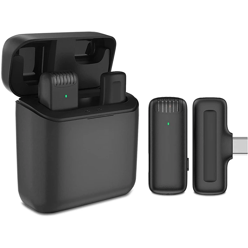 

Беспроводной галстук-микрофон, 2,4 ГГц Type-C Plug & Play 48 часов, с чехлом для зарядки, для записи, Youtube,Tiktok и т. д.