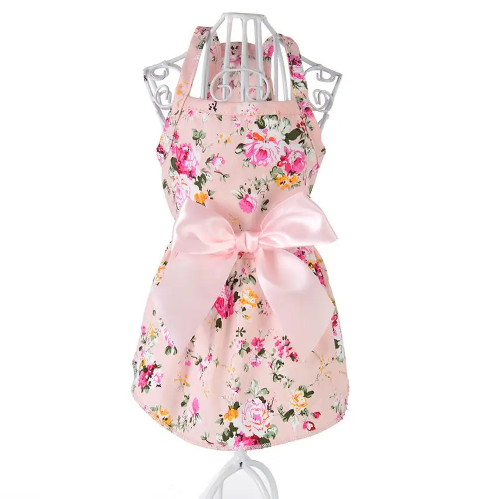 

Good Pet Clothes Sleeveless Cotton Pet Floral Print Dress Cat Dog Costume Outfits Pet Skirt Pet Clothes
