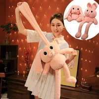 stretchable ears rabbit plush toy adults child pull ears rabbit doll soft stuffed plush stretched ears legs bunny birthday gifts
