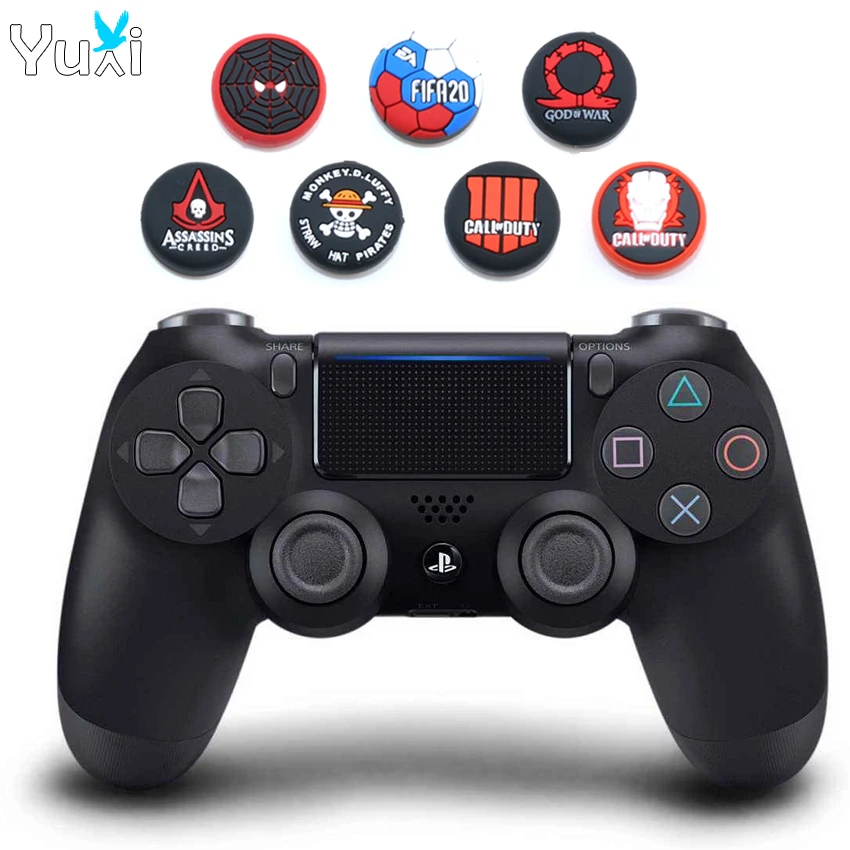

YuXi 2pcs Silicone Thumb Stick Grip Cap Thumbstick Joystick Cover Case For Sony PS3 PS4 Slim Xbox One 360 Switch Pro Controller