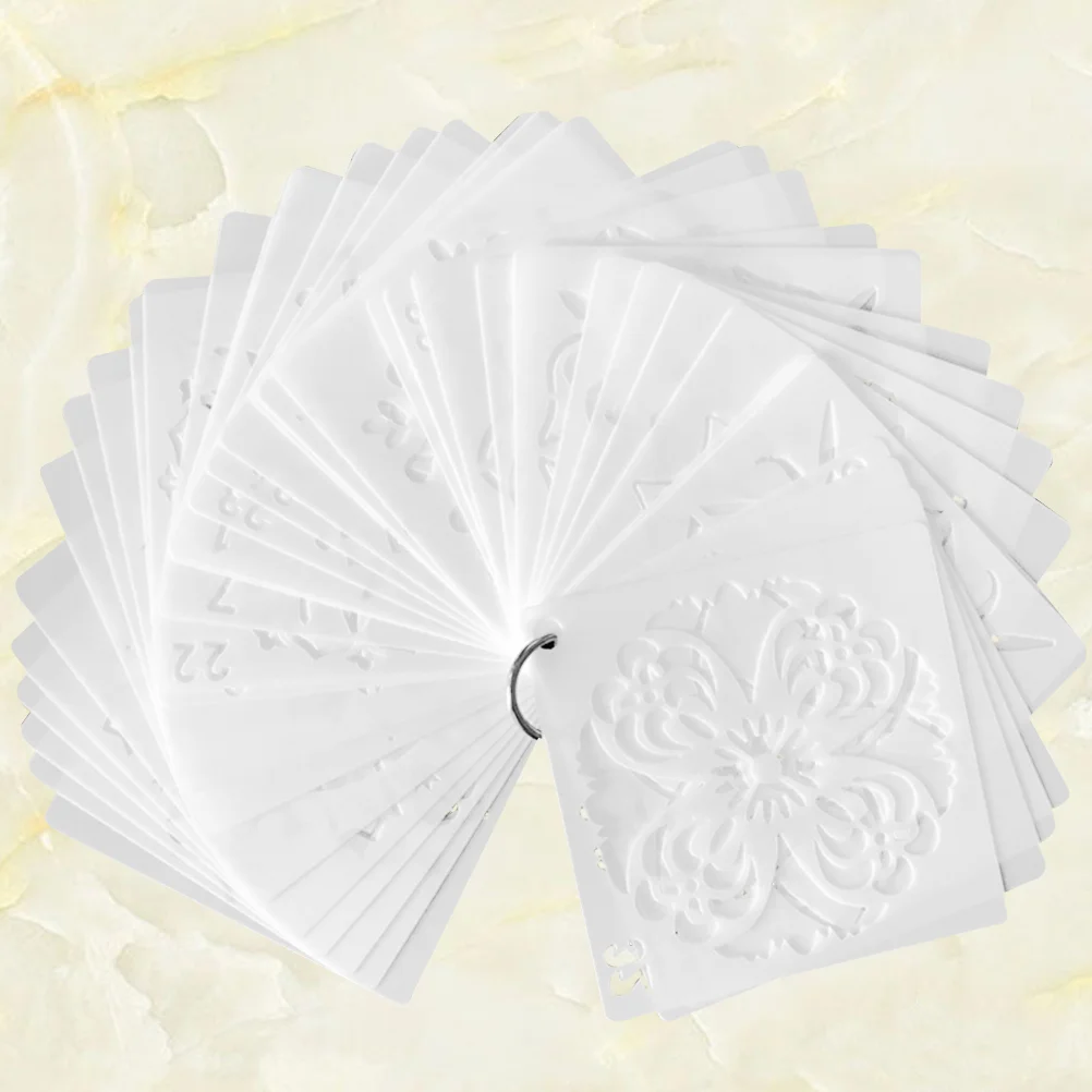 

36pcs Plastic Painted Decor DIY Hollow Mandala Pattern Painting Stencils Wall Paper Stencils Drawing Tool (As Shown)