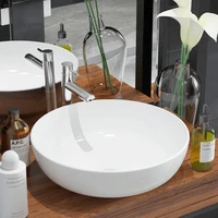 bathroom wash basin ceramic bowl sinks bathrooms decoration white round 41 5x13 5 cm