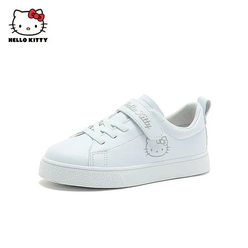 

Туфли с низким верхом Hello Kitty Cat, Нескользящие, демисезонные, маленькие белые туфли, повседневная обувь для девочек