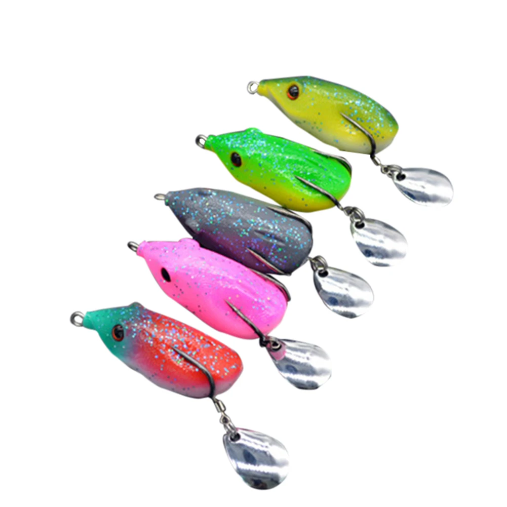 

5pcs Bionics Fake Snakehead Frog Fishing Lures with Barbed Hooks Eyes 6cm 13g 5pcs Fishing Lures Fishing Accessories Fishing