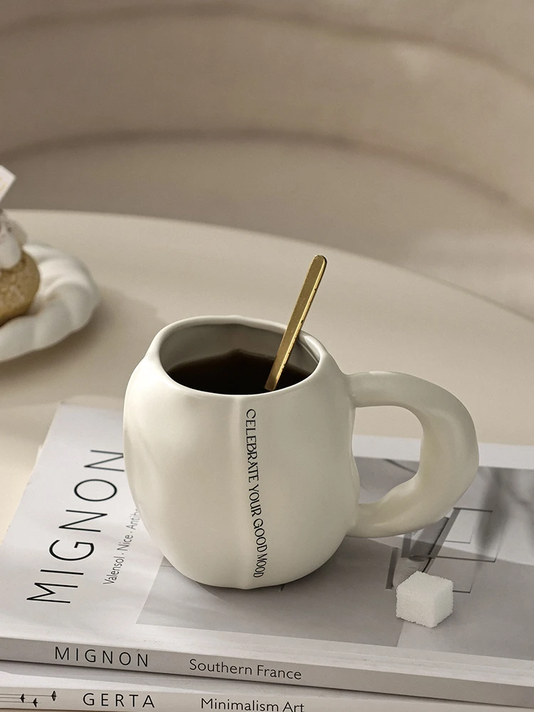 430 мл необычная индивидуальная трендовая чашка с неравномерными знаками